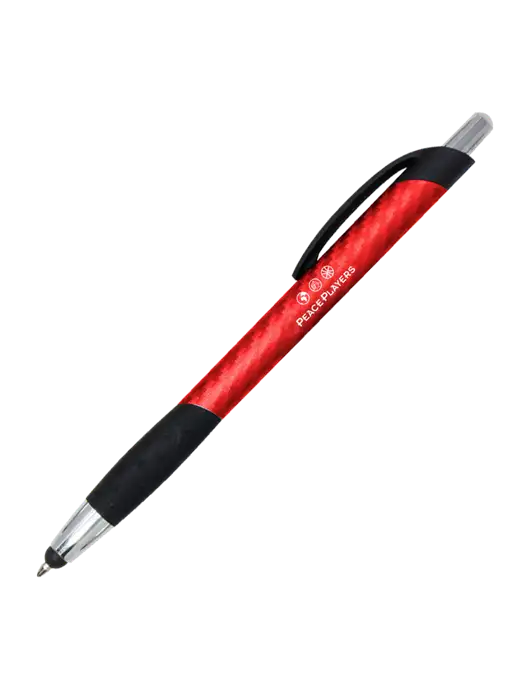 Sunray Red Stylus Pen - Black Ink w/Peace Players Logo