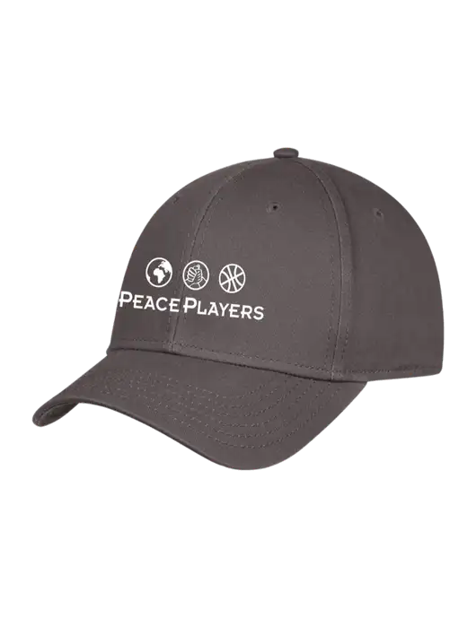 Charcoal Structured Cap Hook & Loop w/Peace Players Logo