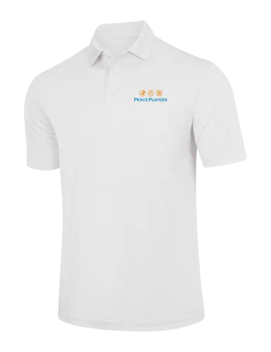 White PosiCharge Competitor Polo w/Peace Players Logo