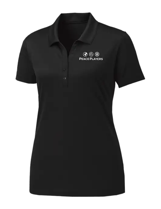 Womens Black PosiCharge Competitor Polo w/Peace Players Logo