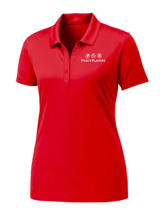 Womens Red PosiCharge Competitor Polo w/Peace Players Logo