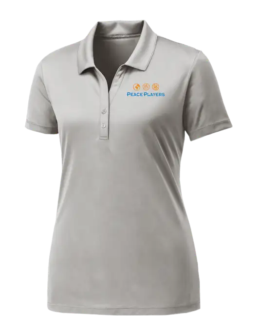 Womens Very Light Grey PosiCharge Competitor Polo w/Peace Players Logo