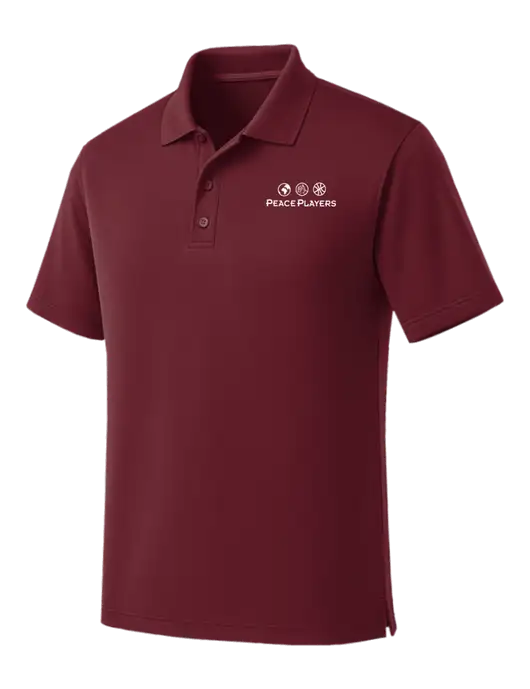 Maroon Dry Zone UV Micro Mesh Polo w/Peace Players Logo