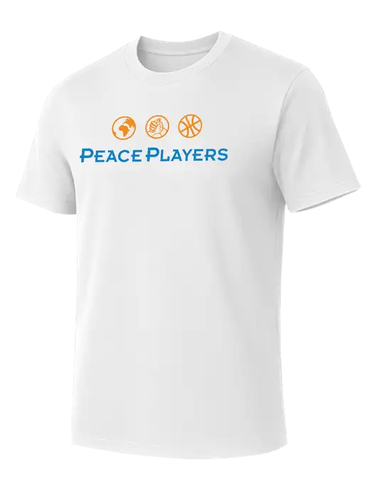 Allmade Bright White Organic Cotton Tee w/Peace Players Logo
