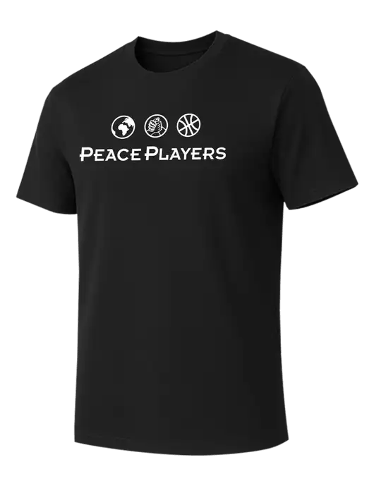 Allmade Deep Black Organic Cotton Tee w/Peace Players Logo