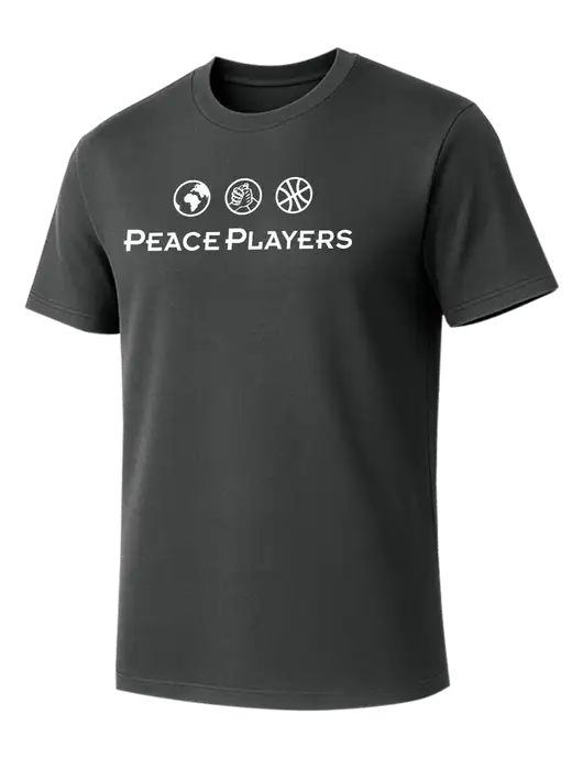 Allmade Charcoal Grey Organic Cotton Tee w/Peace Players Logo