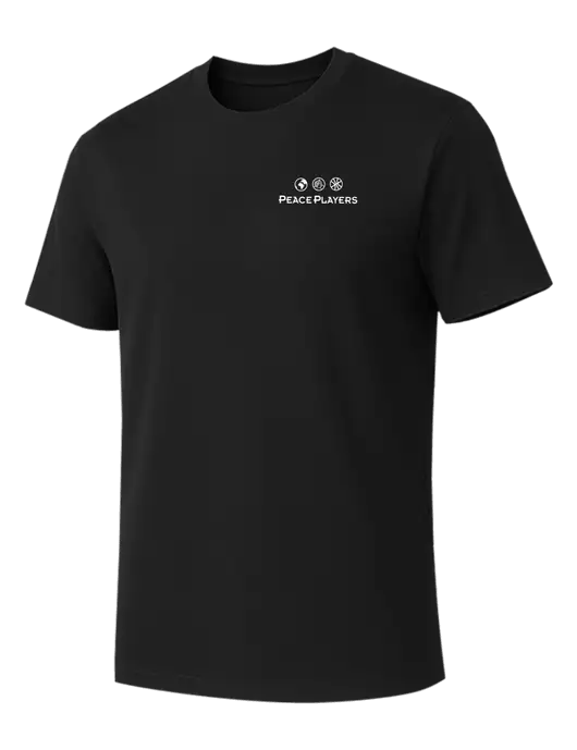 Allmade Deep Black Organic Cotton Tee w/Peace Players Logo