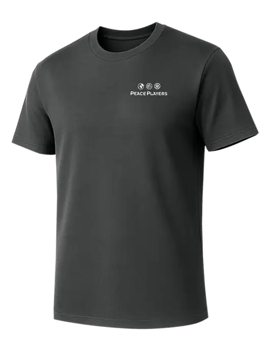 Allmade Charcoal Grey Organic Cotton Tee w/Peace Players Logo