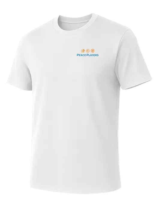 Allmade Bright White Organic Cotton Tee w/Peace Players Logo