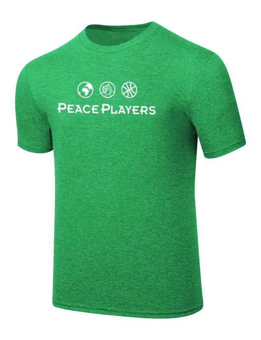 Simply Soft Kelly Green Frost 4.5oz  Poly/Combed Ring Spun Cotton T-Shirt w/Peace Players Logo