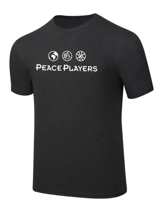 Simply Soft Black Frost 4.5oz  Poly/Combed Ring Spun Cotton T-Shirt w/Peace Players Logo