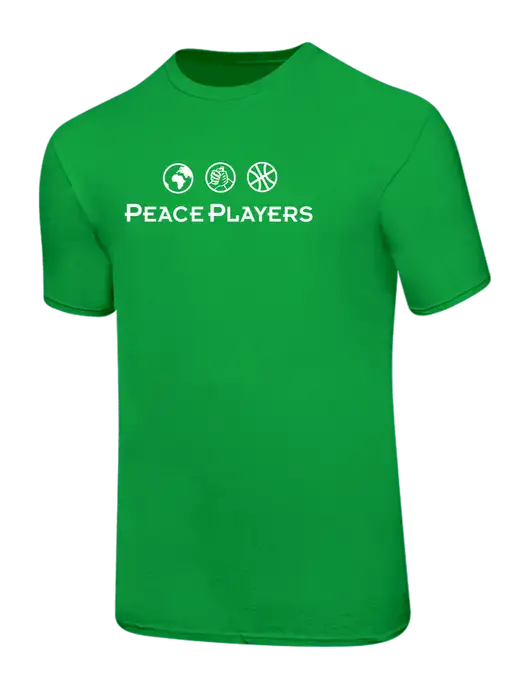 Ring Spun Light Kelly Green 4.5 oz T-Shirt w/Peace Players Logo