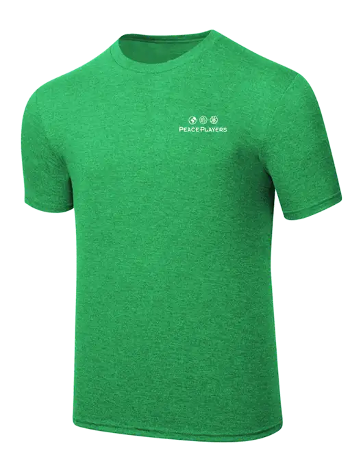 Simply Soft Kelly Green Frost 4.5oz  Poly/Combed Ring Spun Cotton T-Shirt w/Peace Players Logo