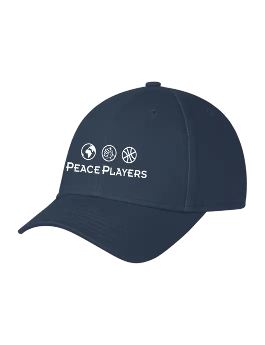 Navy Structured Cap Hook & Loop w/Peace Players Logo