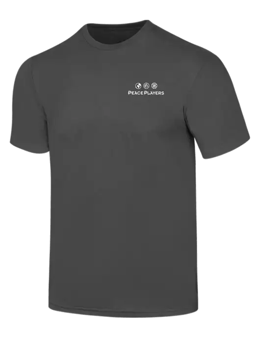 Simply Soft Charcoal 4.5oz  Poly/Combed Ring Spun Cotton T-Shirt w/Peace Players Logo