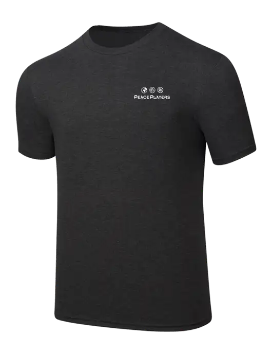 Simply Soft Black Frost 4.5oz  Poly/Combed Ring Spun Cotton T-Shirt w/Peace Players Logo