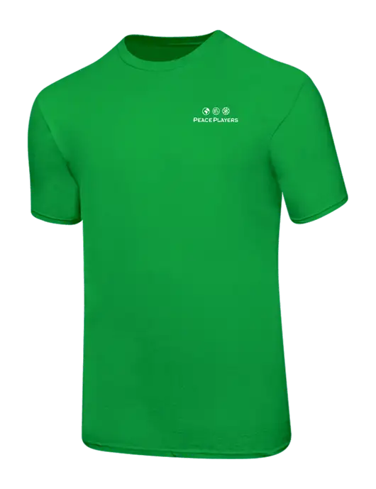 Ring Spun Light Kelly Green 4.5 oz T-Shirt w/Peace Players Logo