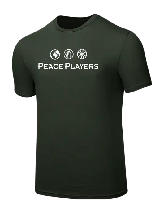 Seriously Soft Dark Olive T-Shirt w/Peace Players Logo