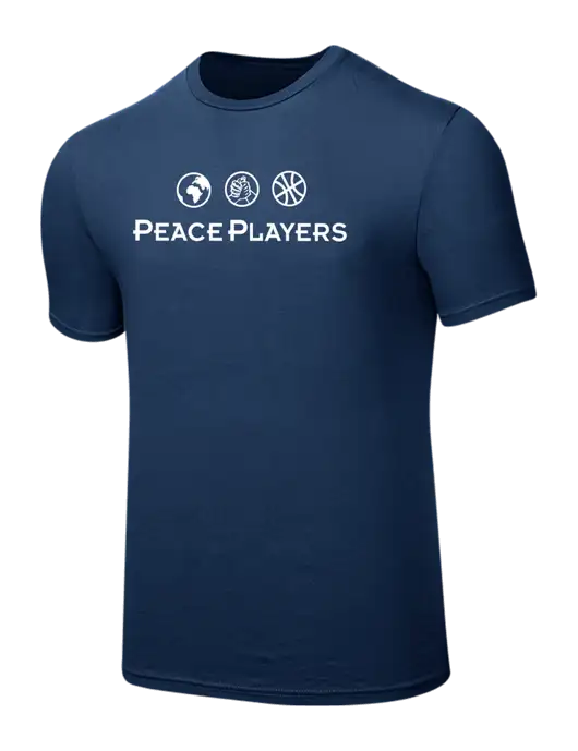 Seriously Soft Deep Slate Blue T-Shirt w/Peace Players Logo