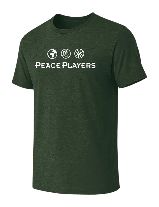 BELLA+CANVAS Heather Forest CVC Short Sleeve Tee w/Peace Players Logo