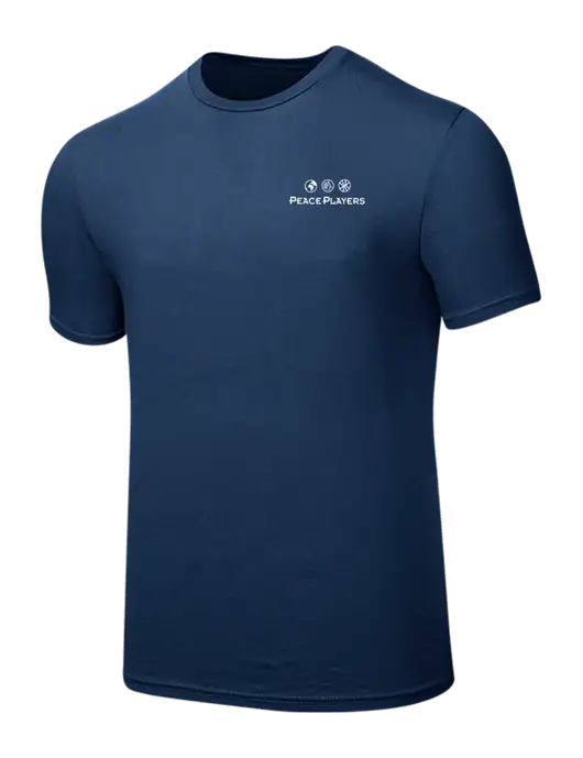 Seriously Soft Deep Slate Blue T-Shirt w/Peace Players Logo