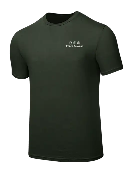Seriously Soft Dark Olive T-Shirt w/Peace Players Logo