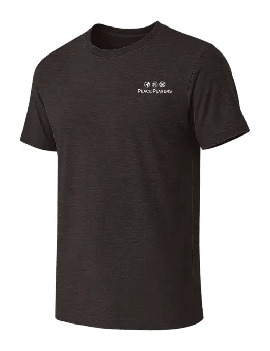 BELLA+CANVAS Dark Grey Heather CVC Short Sleeve Tee w/Peace Players Logo