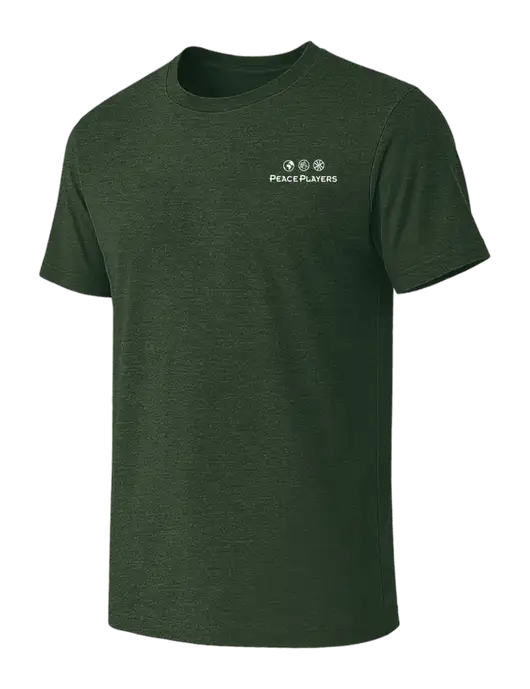BELLA+CANVAS Heather Forest CVC Short Sleeve Tee w/Peace Players Logo