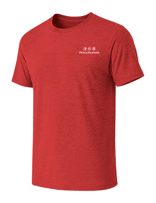 BELLA+CANVAS Heather Red CVC Short Sleeve Tee w/Peace Players Logo