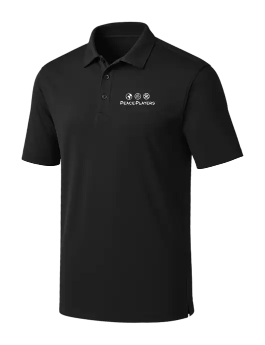 Black Silk Touch Performance Polo w/Peace Players Logo