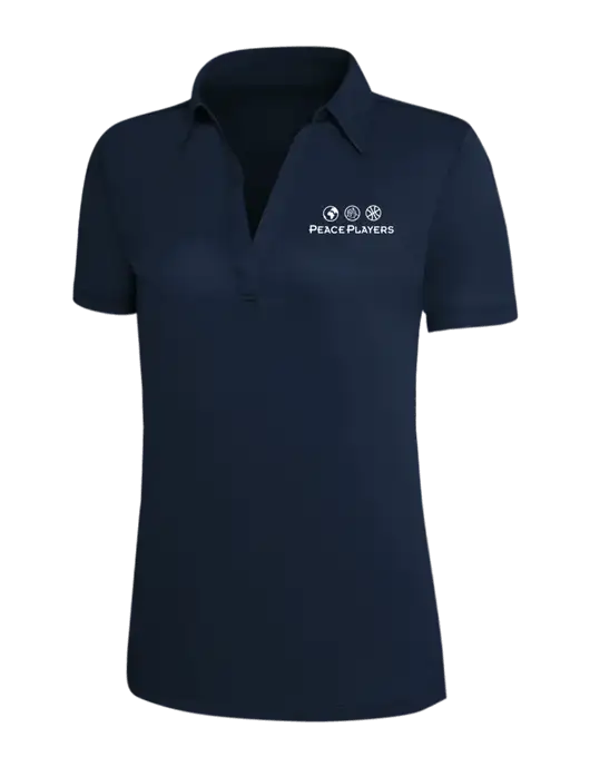Navy Silk Touch Womens Performance Polo w/Peace Players Logo
