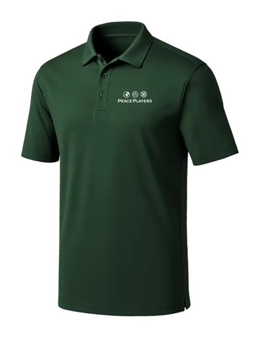 Dark Green Silk Touch Performance Polo w/Peace Players Logo