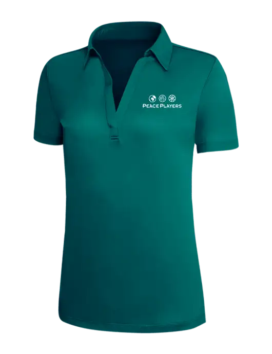 Dark Teal Silk Touch Womens Performance Polo w/Peace Players Logo