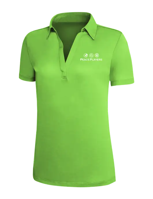 Light Kelly Green Silk Touch Womens Performance Polo w/Peace Players Logo