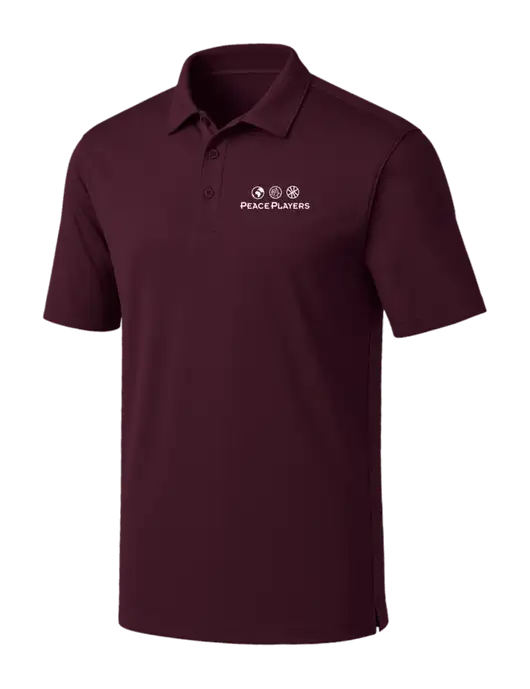 Maroon Silk Touch Performance Polo w/Peace Players Logo