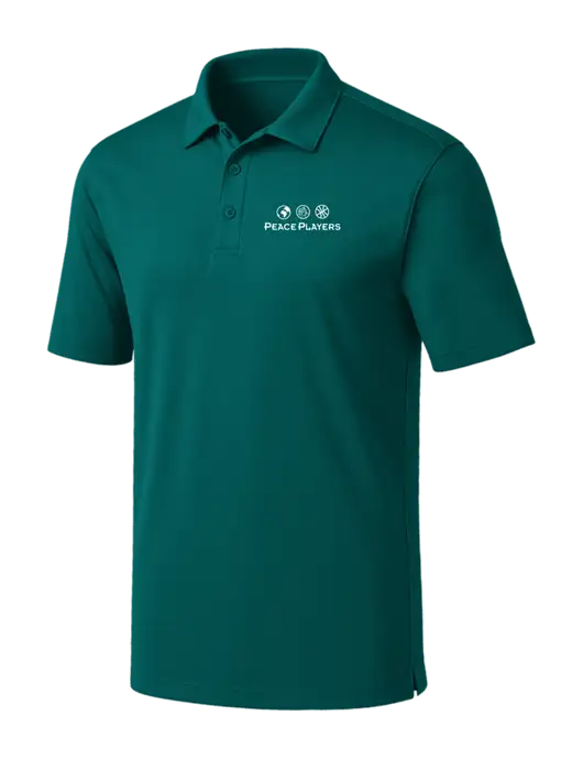 Dark Teal Silk Touch Performance Polo w/Peace Players Logo