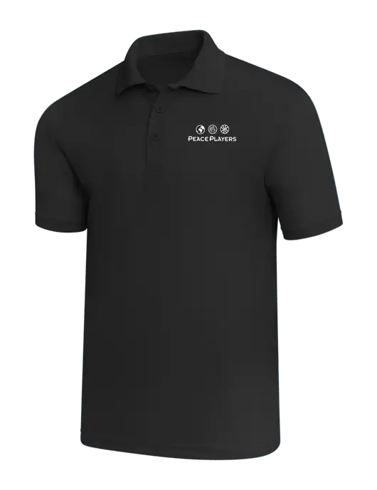 Black PosiCharge RacerMesh Polo w/Peace Players Logo