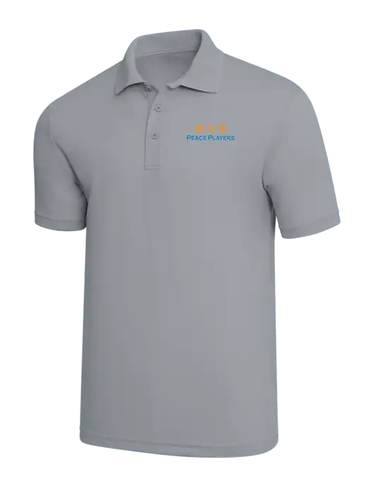 Light Grey PosiCharge RacerMesh Polo w/Peace Players Logo