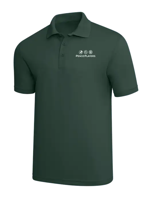 Dark Green PosiCharge RacerMesh Polo w/Peace Players Logo
