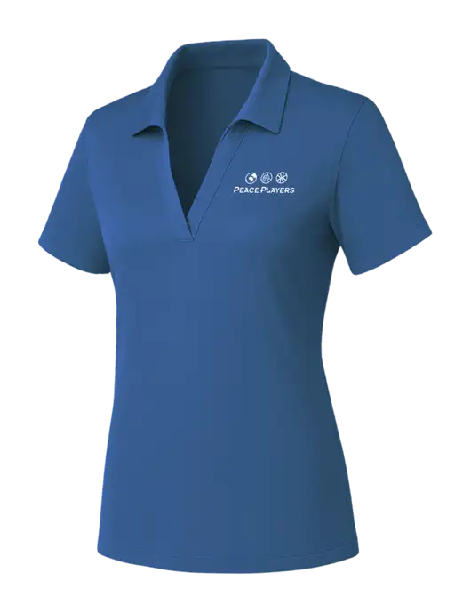 Womens Slate Blue PosiCharge RacerMesh Polo w/Peace Players Logo