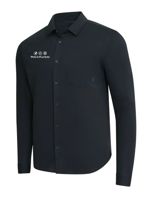 OGIO Black Extend Long Sleeve Button Up Shirt w/Peace Players Logo