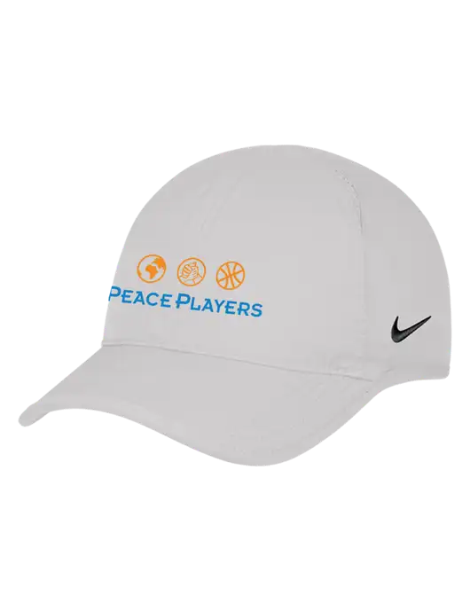 Nike White Featherlight Cap w/Peace Players Logo