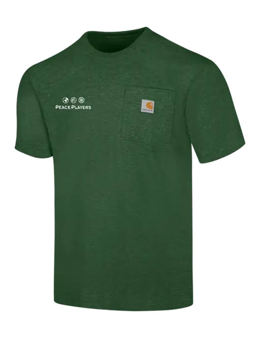 Carhartt Workwear Dark Green Heather Pocket Short Sleeve T-Shirt w/Peace Players Logo