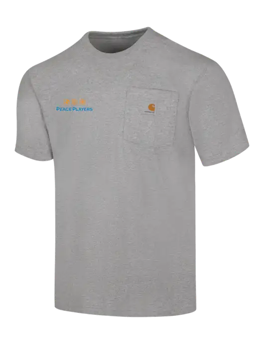 Carhartt Workwear Light Grey Heather Pocket Short Sleeve T-Shirt w/Peace Players Logo
