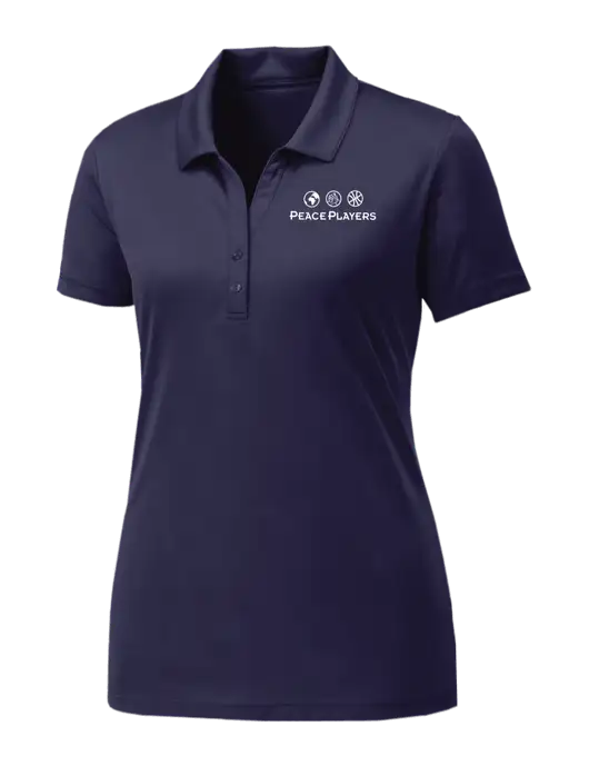 Womens Navy PosiCharge Competitor Polo w/Peace Players Logo