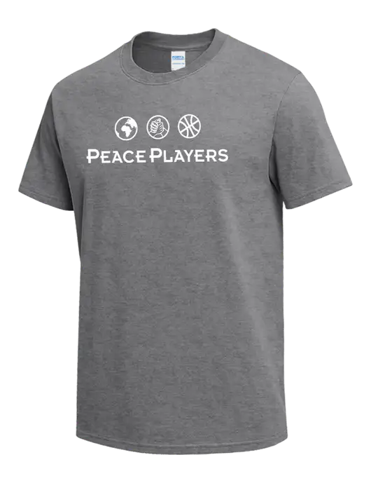 Medium Grey Heather Heavyweight 6.1 oz T-Shirt w/Peace Players Logo