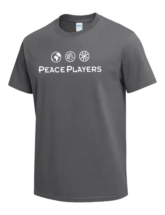 Medium Grey Heavyweight 6.1 oz T-Shirt w/Peace Players Logo