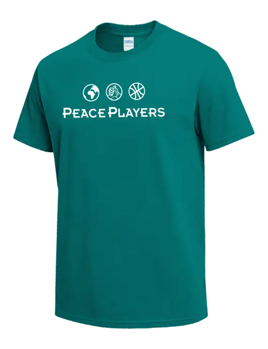 Teal Heavyweight 6.1 oz T-Shirt w/Peace Players Logo