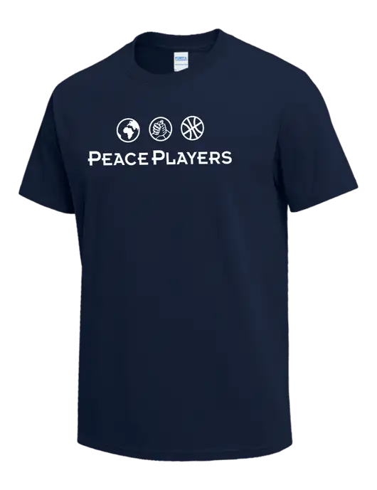 Navy Heavyweight 6.1 oz T-Shirt w/Peace Players Logo