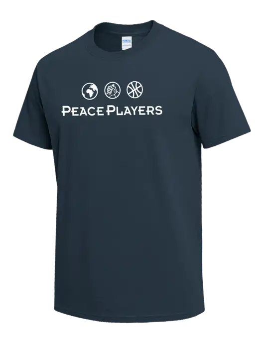 Dark Slate Blue Heavyweight 6.1 oz T-Shirt w/Peace Players Logo